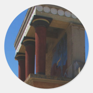 The Minoan Palace of Knossos photograph Classic Round Sticker