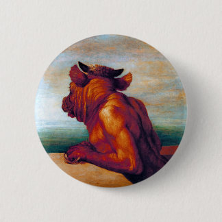The Minotaur by George Frederic Watts 6 Cm Round Badge