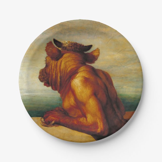 The Minotaur (by George Frederic Watts) Paper Plate (Front)