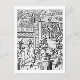 The Mint, after a woodcut in 'De l'Institution de Postcard