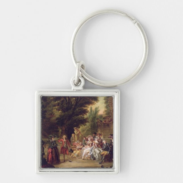 The Minuet under the Oak Tree, 1787 Key Ring (Front)