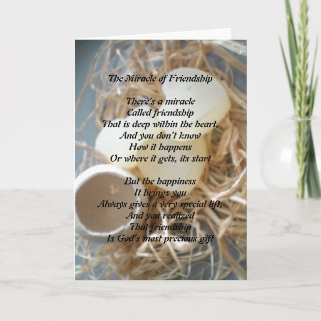 The Miracle of Friendship Card (Front)