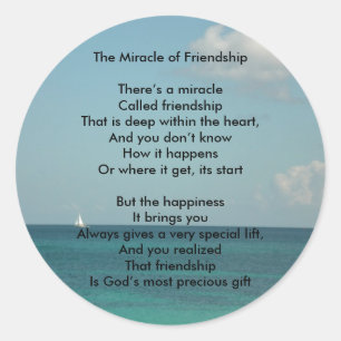 The Miracle of Friendship Classic Round Sticker