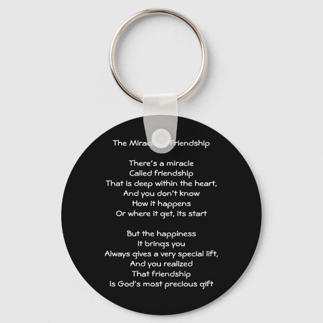 The Miracle of Friendship Key Ring (Front)