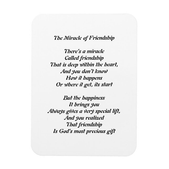 The Miracle of Friendship Magnet (Vertical)
