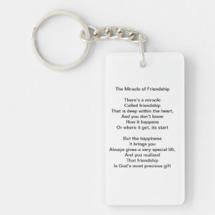The Miracle of Friendship Poem Keychain