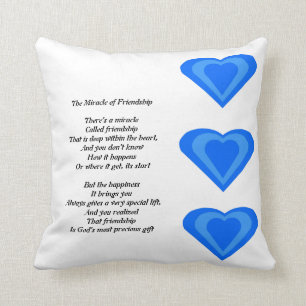 The Miracle of Friendship Poem pillow