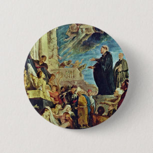 The Miracle Of St. Francis Xavier By Rubens Peter 6 Cm Round Badge