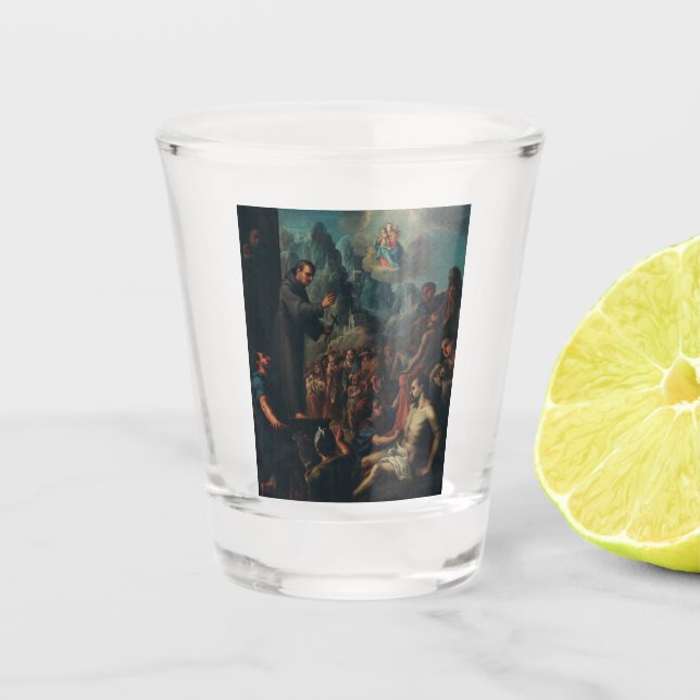 The Miracles of Saint Salvador of Horta Shot Glass (Front)
