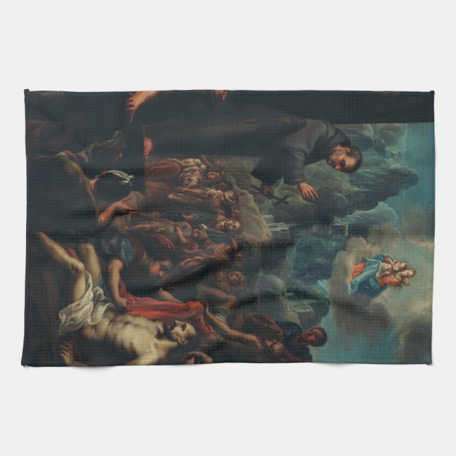 The Miracles of Saint Salvador of Horta Tea Towel (Horizontal)