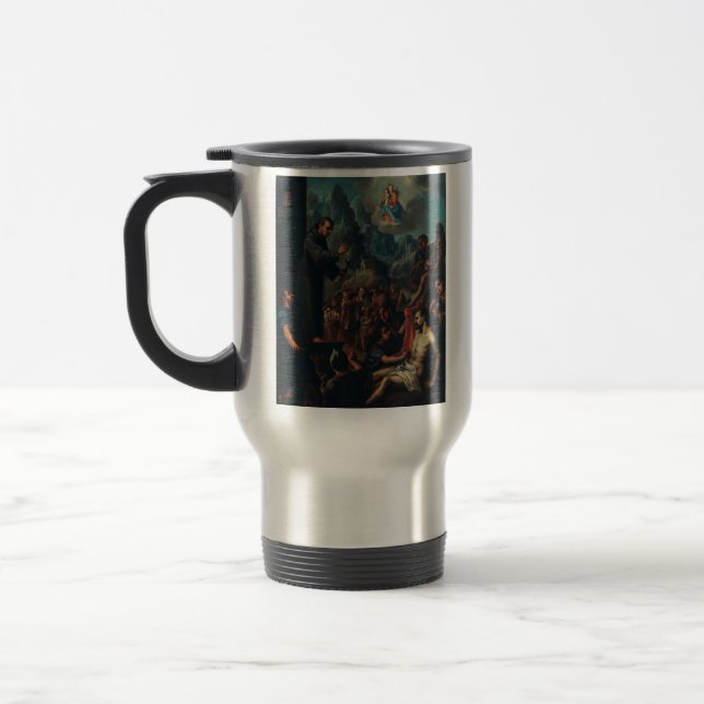 The Miracles of Saint Salvador of Horta Travel Mug (Left)