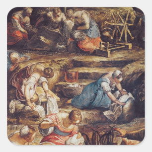 The Miraculous Fall of Manna Square Sticker