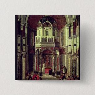 The Miraculous Healing of Pietro de' Ludovici, 150 15 Cm Square Badge