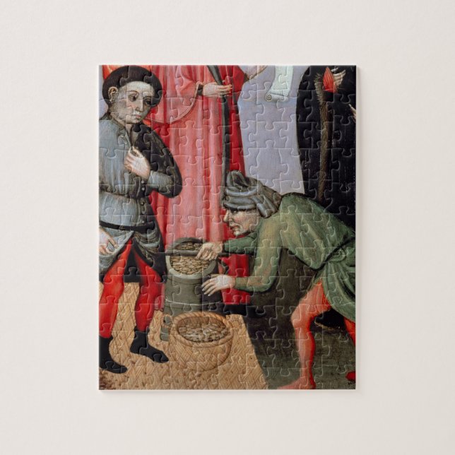 The Miraculous Multiplication of the Grain, detail Jigsaw Puzzle (Vertical)