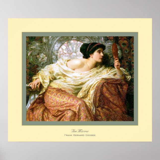 The Mirror~ Frank Bernard Dicksee Poster (Front)