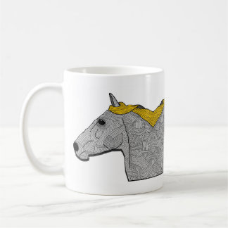 the mirror horse. coffee mug