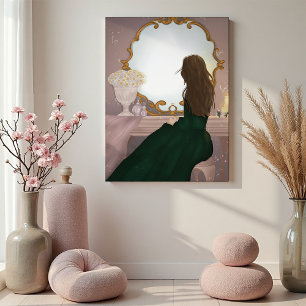 The Mirror II - Sitting in Piece Canvas Print