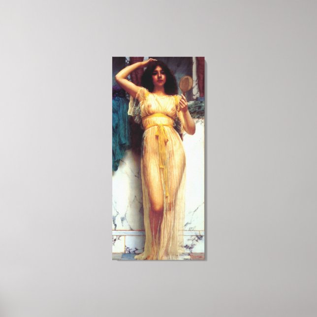 The Mirror ~ John William Godward Canvas Print (Front)