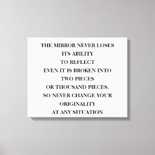 The mirror's timeless power to reflect, no matter canvas print