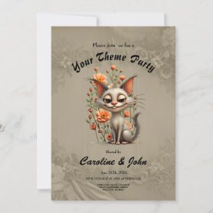 The mischievous cat invitation
