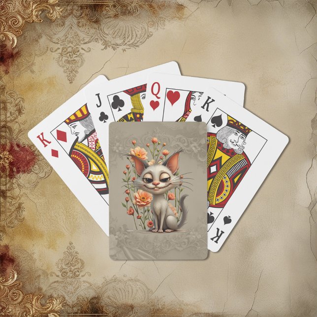 The mischievous cat  playing cards (Creator Uploaded)