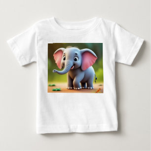 The Mischievous Elephant’s Antics" Baby T-Shirt