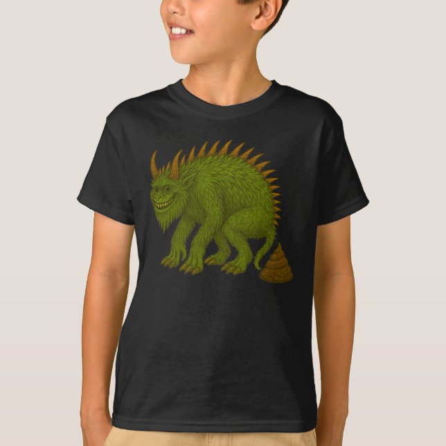 The Mischievous Monster's Morning Dump T-Shirt (Front)