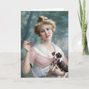 The Mischievous Puppy Émile Vernon Card