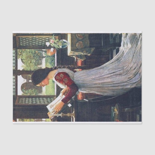 The Missal, by John William Waterhouse Decoupage Tissue Paper (Front)
