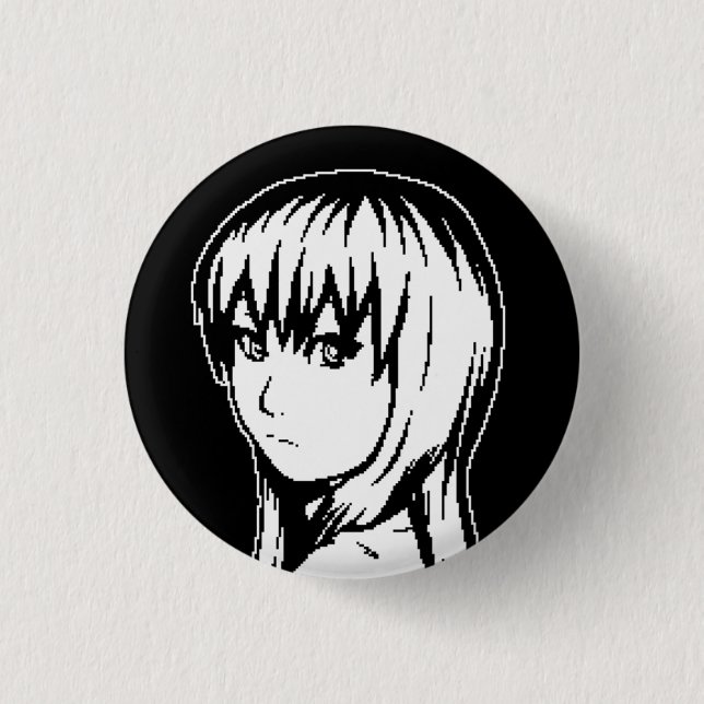 The Missing Piece (B&W) - small pin-back 3 Cm Round Badge (Front)