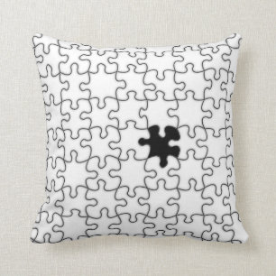 The Missing Puzzle Piece Pattern Cushion