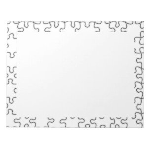 The Missing Puzzle Piece Pattern Notepad