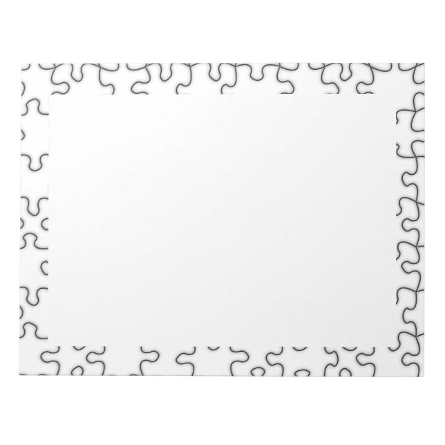 The Missing Puzzle Piece Pattern Notepad (Front)
