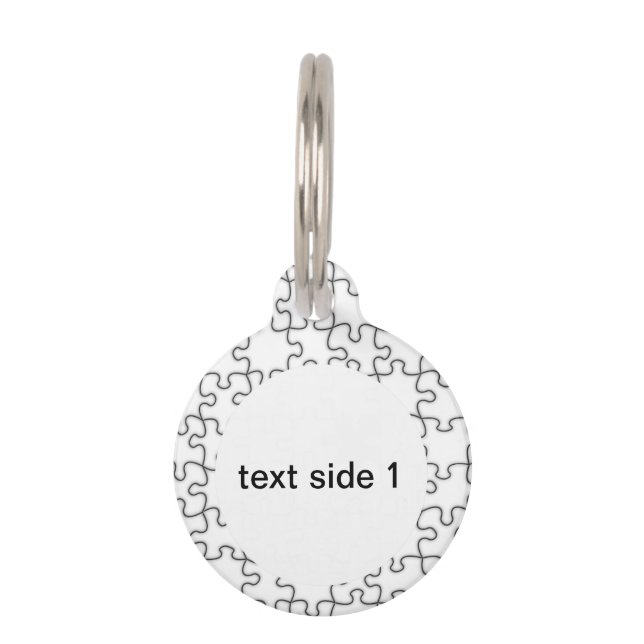 The Missing Puzzle Piece Pattern Pet Tag (Back)
