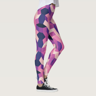 The Missing Road in Pink and Purple Leggings