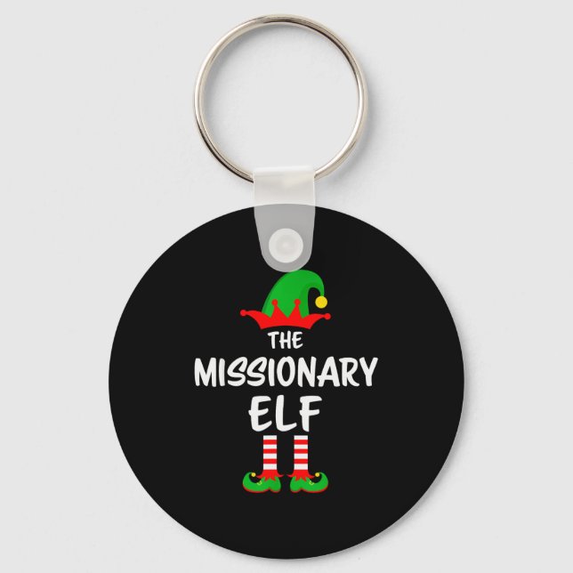 The Missionary Elf Matching Family Christmas  Key Ring (Front)