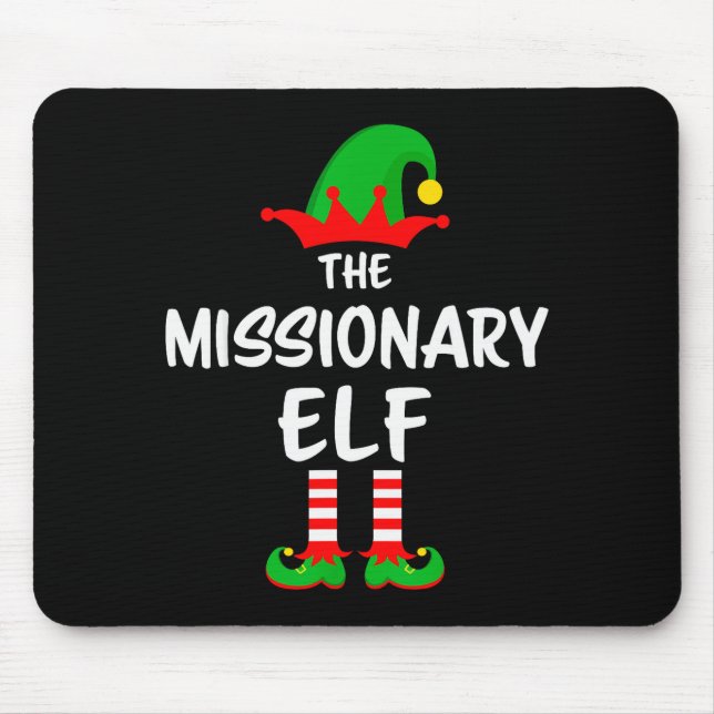 The Missionary Elf Matching Family Christmas  Mouse Mat (Front)