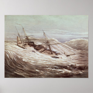 The Mississippi Steam Frigate in a Typhoon Poster