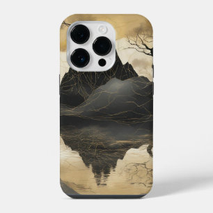 The Misty Mountain Black & Gold iPhone 14 Pro Case