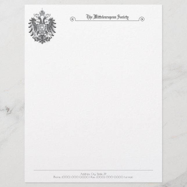 The Mitteleuropean Society Letterhead (Front)