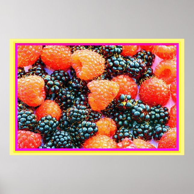 "The Mix of Berries" Cute Photo. Buy Now Poster (Front)
