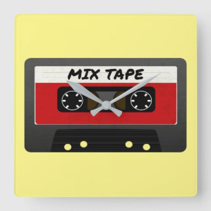 The Mix Tape Square Wall Clock