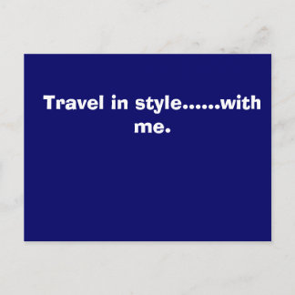 The MJJ Company., Travel in style......with me. Postcard