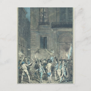 The mob roaming the streets of Paris Postcard