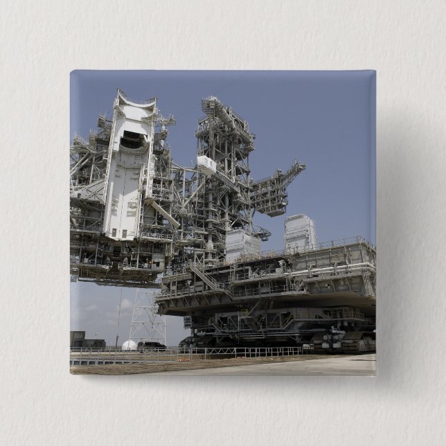 The mobile launcher platform is being moved 15 cm square badge (Front)