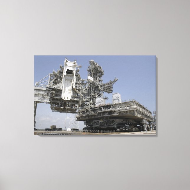 The mobile launcher platform is being moved canvas print (Front)