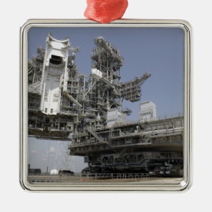 The mobile launcher platform is being moved metal tree decoration
