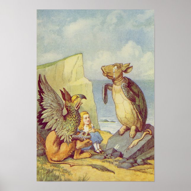 The Mock Turtle and the Gryphon Poster (Front)