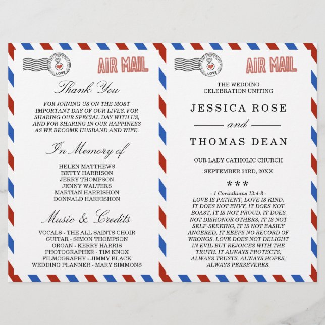 The Modern Airmail Wedding Collection (Front)