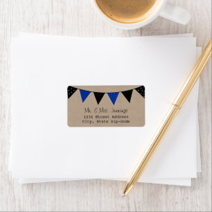 The Modern Blue Bunting Wedding Collection Label
